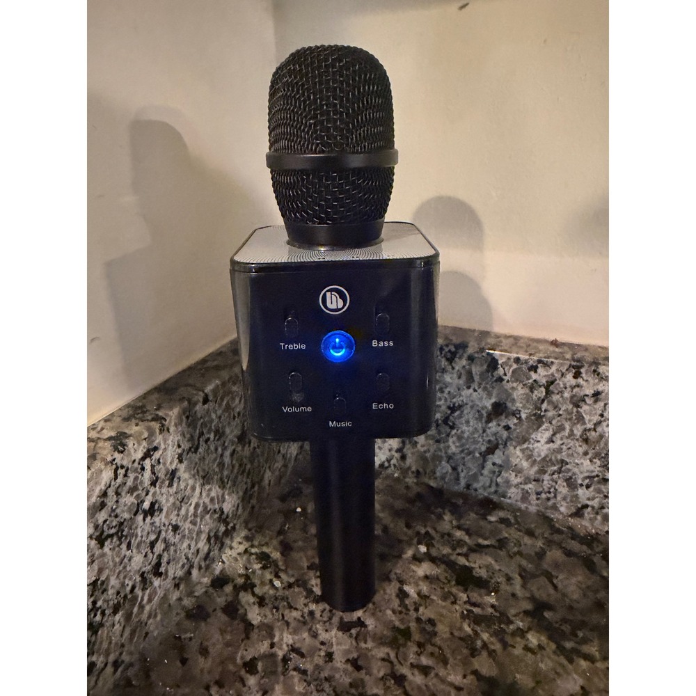 Wireless Bluetooth Karaoke Microphone Speaker UZ-KM005 Black Rechargeable